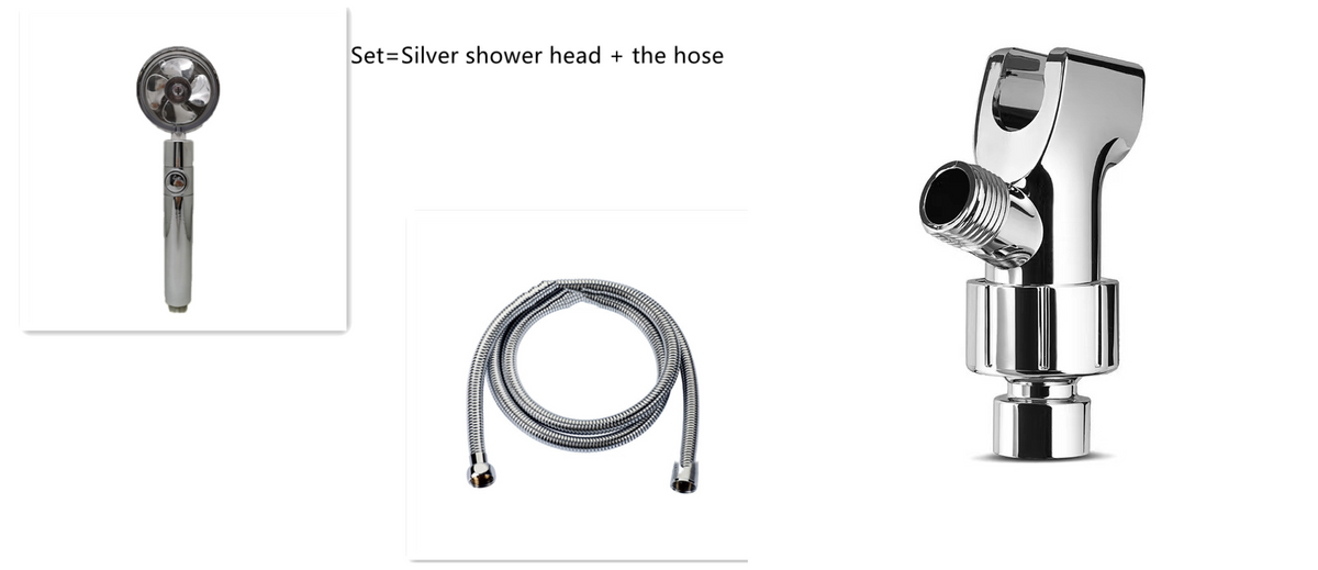 Shower Head with Hard Water Filter High Pressure Propeller Fan and Pause Button Kdf 55