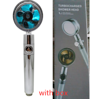 Shower Head with Hard Water Filter High Pressure Propeller Fan and Pause Button Kdf 55
