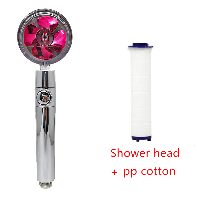 Shower Head with Hard Water Filter High Pressure Propeller Fan and Pause Button Kdf 55