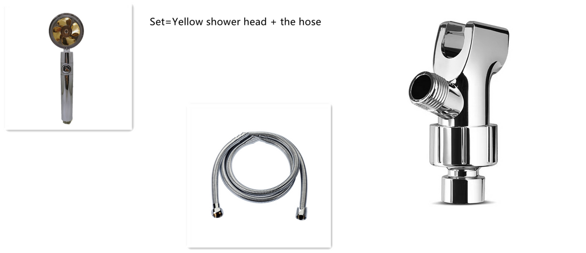 Shower Head with Hard Water Filter High Pressure Propeller Fan and Pause Button Kdf 55