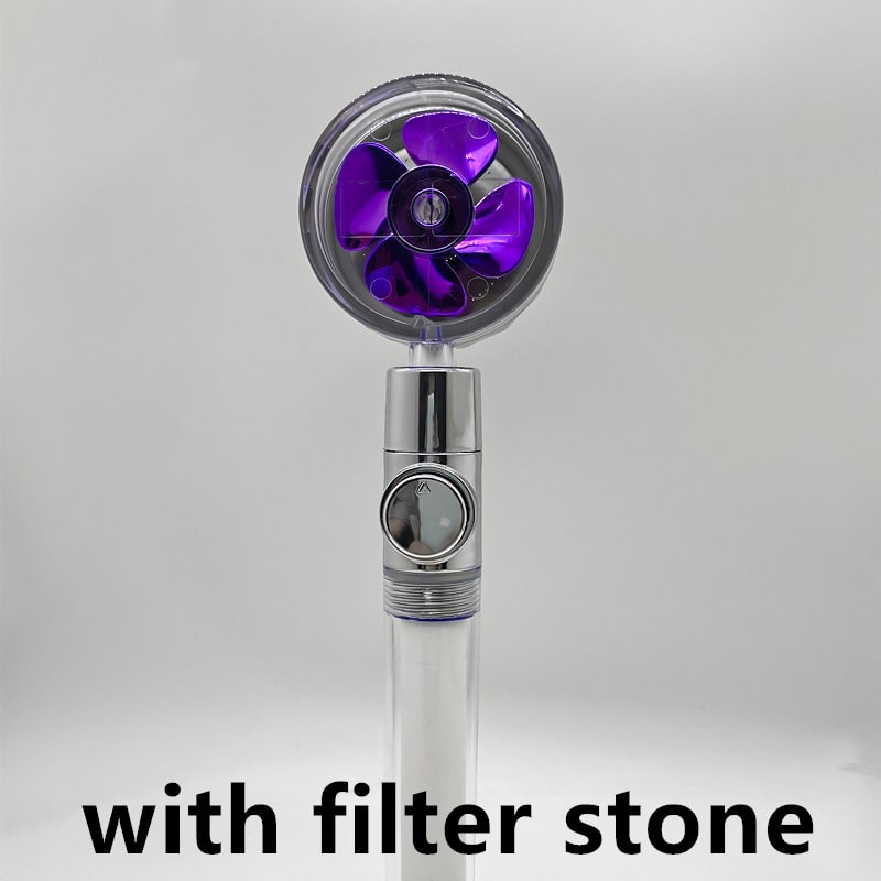 Shower Head with Hard Water Filter High Pressure Propeller Fan and Pause Button Kdf 55