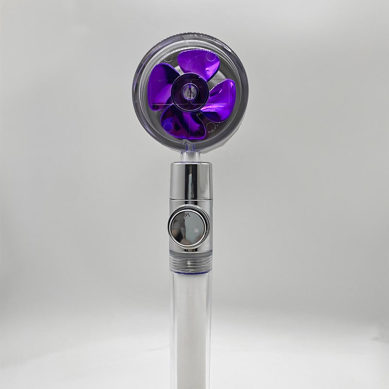Shower Head with Hard Water Filter High Pressure Propeller Fan and Pause Button Kdf 55