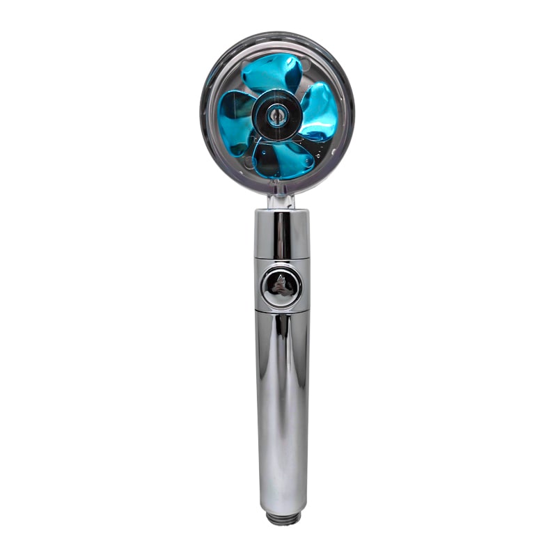 Shower Head with Hard Water Filter High Pressure Propeller Fan and Pause Button Kdf 55