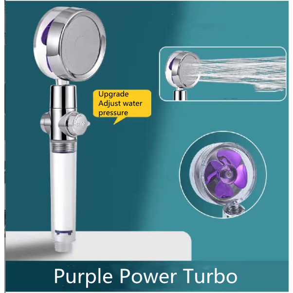 Shower Head with Hard Water Filter High Pressure Propeller Fan and Pause Button Kdf 55