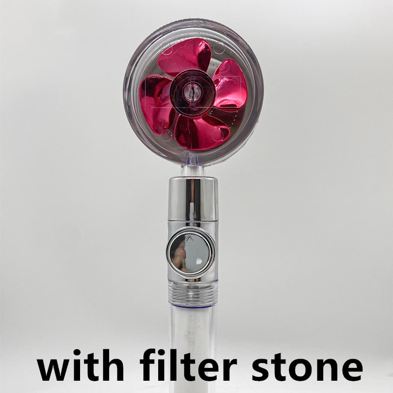 Shower Head with Hard Water Filter High Pressure Propeller Fan and Pause Button Kdf 55
