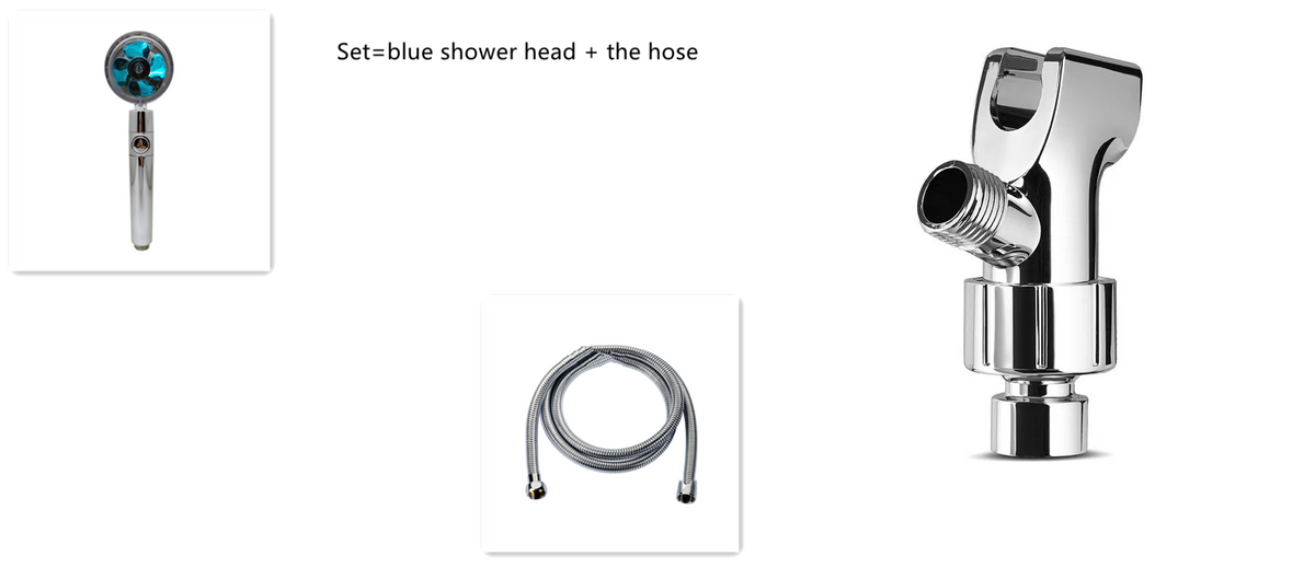 Shower Head with Hard Water Filter High Pressure Propeller Fan and Pause Button Kdf 55