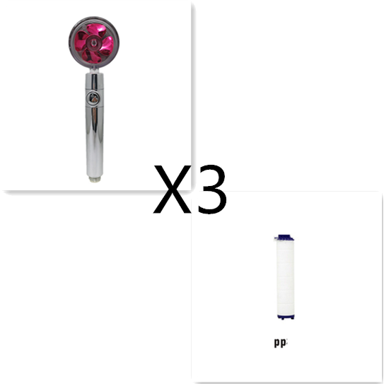 Shower Head with Hard Water Filter High Pressure Propeller Fan and Pause Button Kdf 55