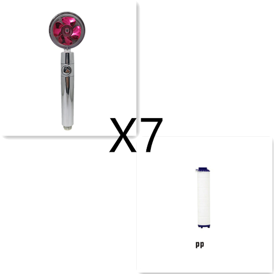 Shower Head with Hard Water Filter High Pressure Propeller Fan and Pause Button Kdf 55