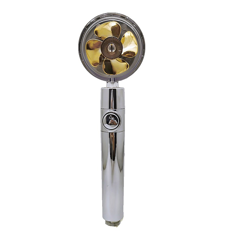 Shower Head with Hard Water Filter High Pressure Propeller Fan and Pause Button Kdf 55