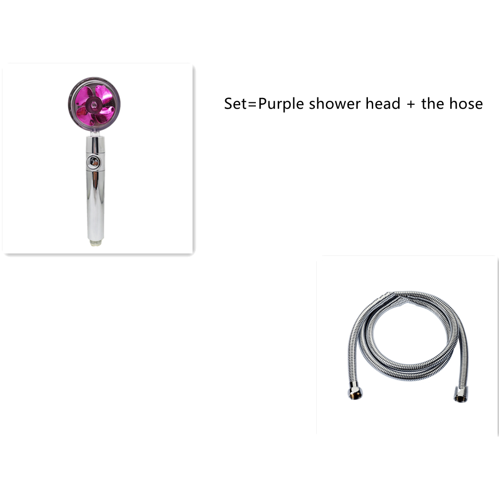 Shower Head with Hard Water Filter High Pressure Propeller Fan and Pause Button Kdf 55