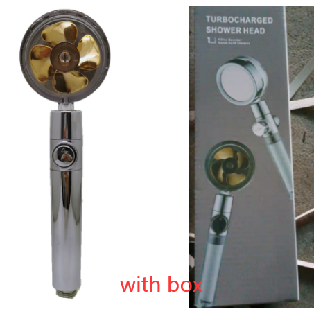 Shower Head with Hard Water Filter High Pressure Propeller Fan and Pause Button Kdf 55
