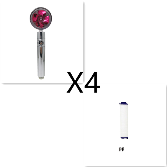 Shower Head with Hard Water Filter High Pressure Propeller Fan and Pause Button Kdf 55