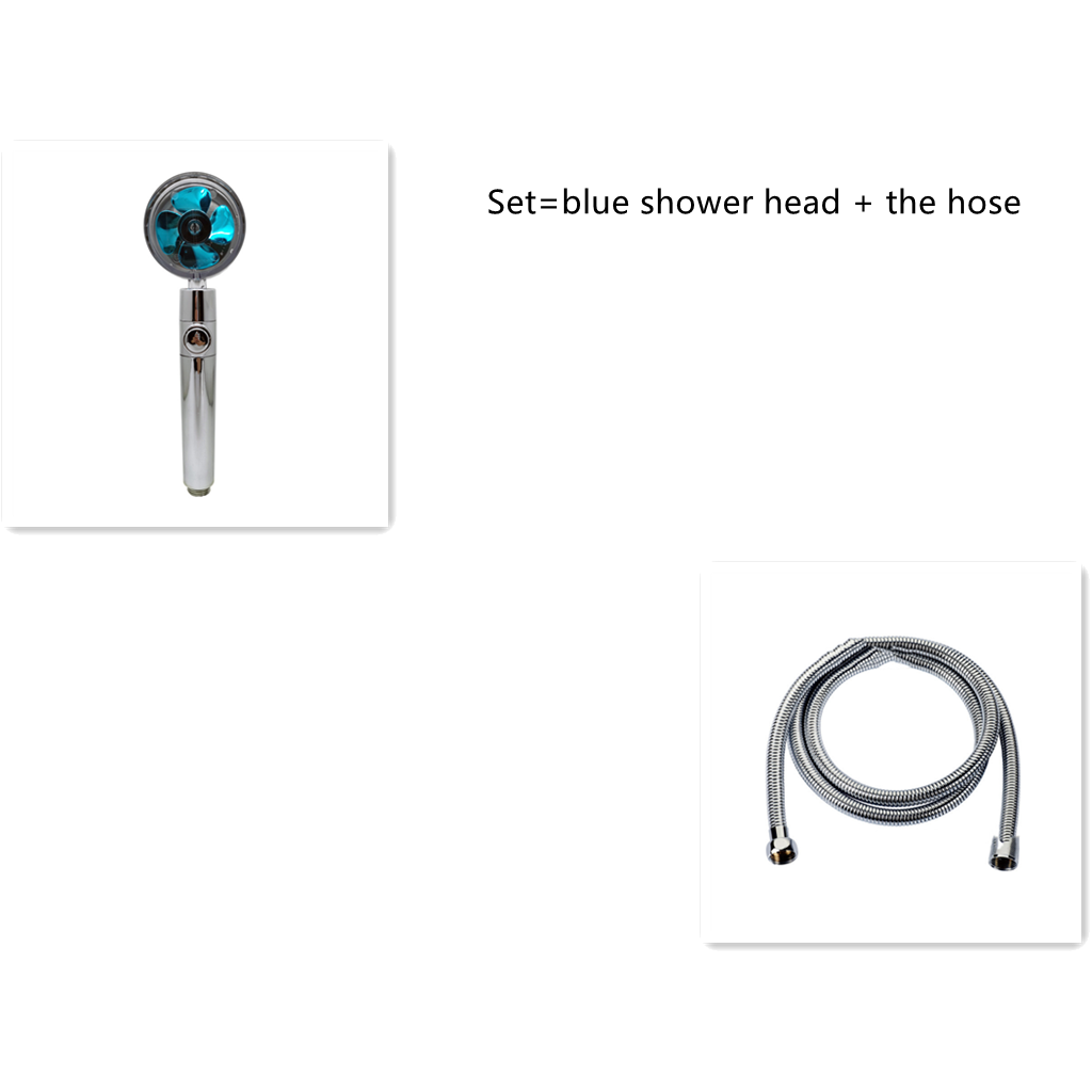 Shower Head with Hard Water Filter High Pressure Propeller Fan and Pause Button Kdf 55
