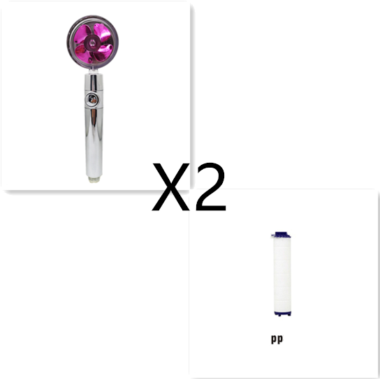 Shower Head with Hard Water Filter High Pressure Propeller Fan and Pause Button Kdf 55