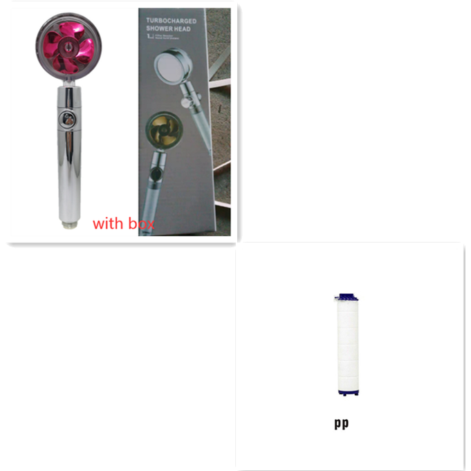Shower Head with Hard Water Filter High Pressure Propeller Fan and Pause Button Kdf 55