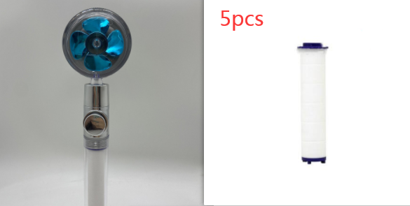 Shower Head with Hard Water Filter High Pressure Propeller Fan and Pause Button Kdf 55