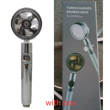Shower Head with Hard Water Filter High Pressure Propeller Fan and Pause Button Kdf 55