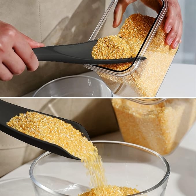 Silicone Spatula and Cooking Spoon with Wooden Handle for Kitchen Utensils