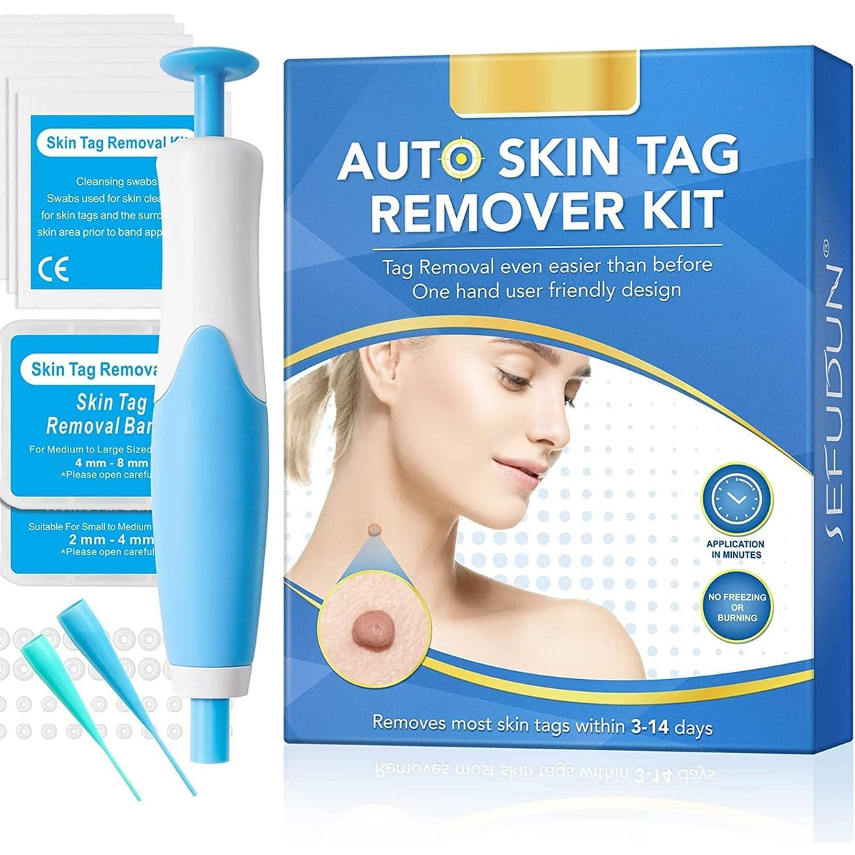 Skin Tag Removal Kit with Band Applicator for Armpit Eyelid and Under at Home
