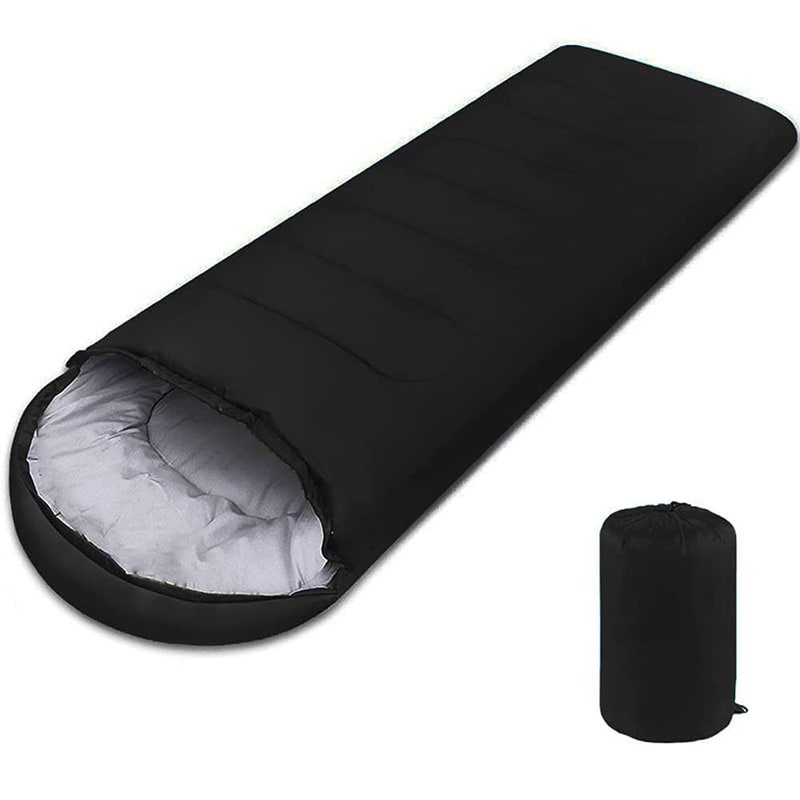 Sleeping Bag Nap Sack with Hood and Two-Way Zipper for Camping Travel Ultralight Quilt
