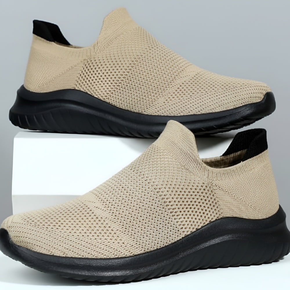 Women's Slip on Sneakers with Mesh Knit Upper and Cushioned Foam Sole for Walking