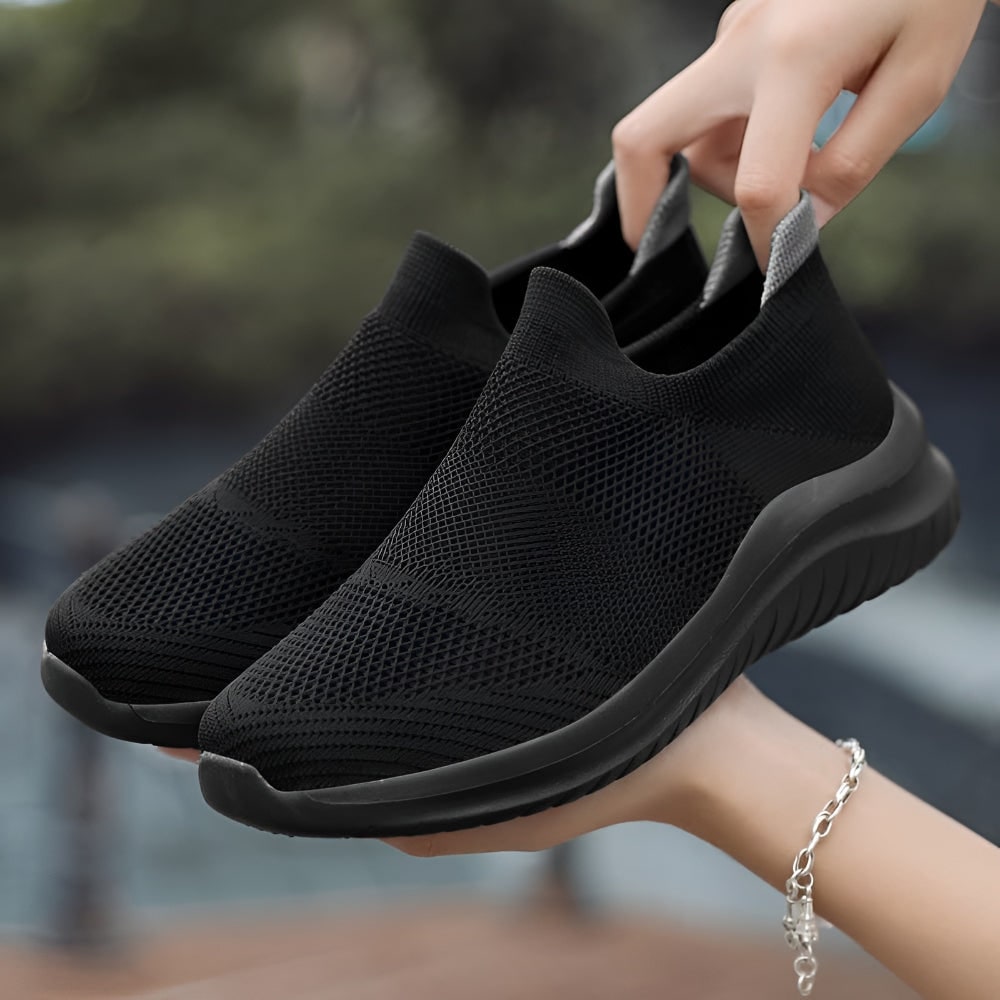 Women's Slip on Sneakers with Mesh Knit Upper and Cushioned Foam Sole for Walking