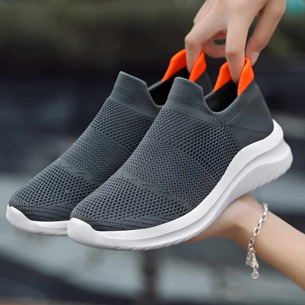 Women's Slip on Sneakers with Mesh Knit Upper and Cushioned Foam Sole for Walking