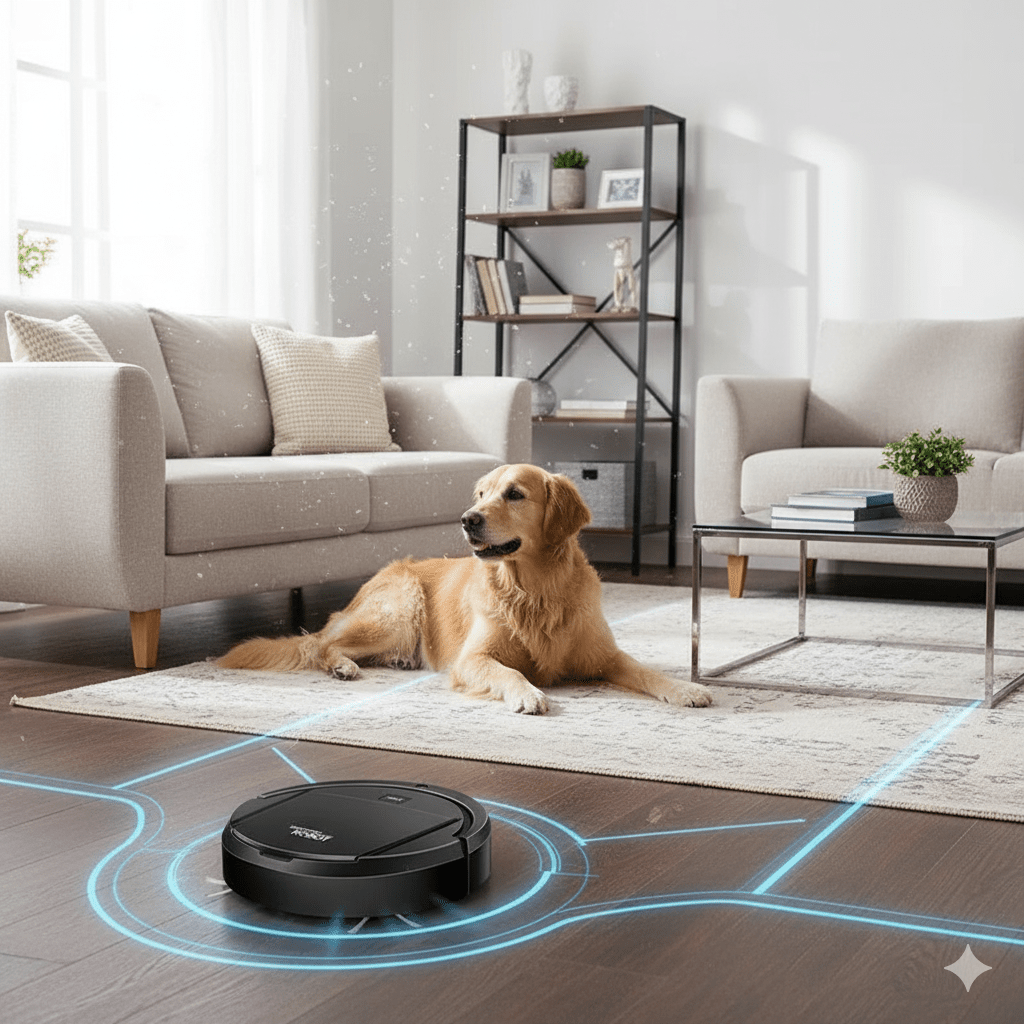 Smart Robot Vacuum Cleaner with Automatic Floor Cleaning and Quiet Operation
