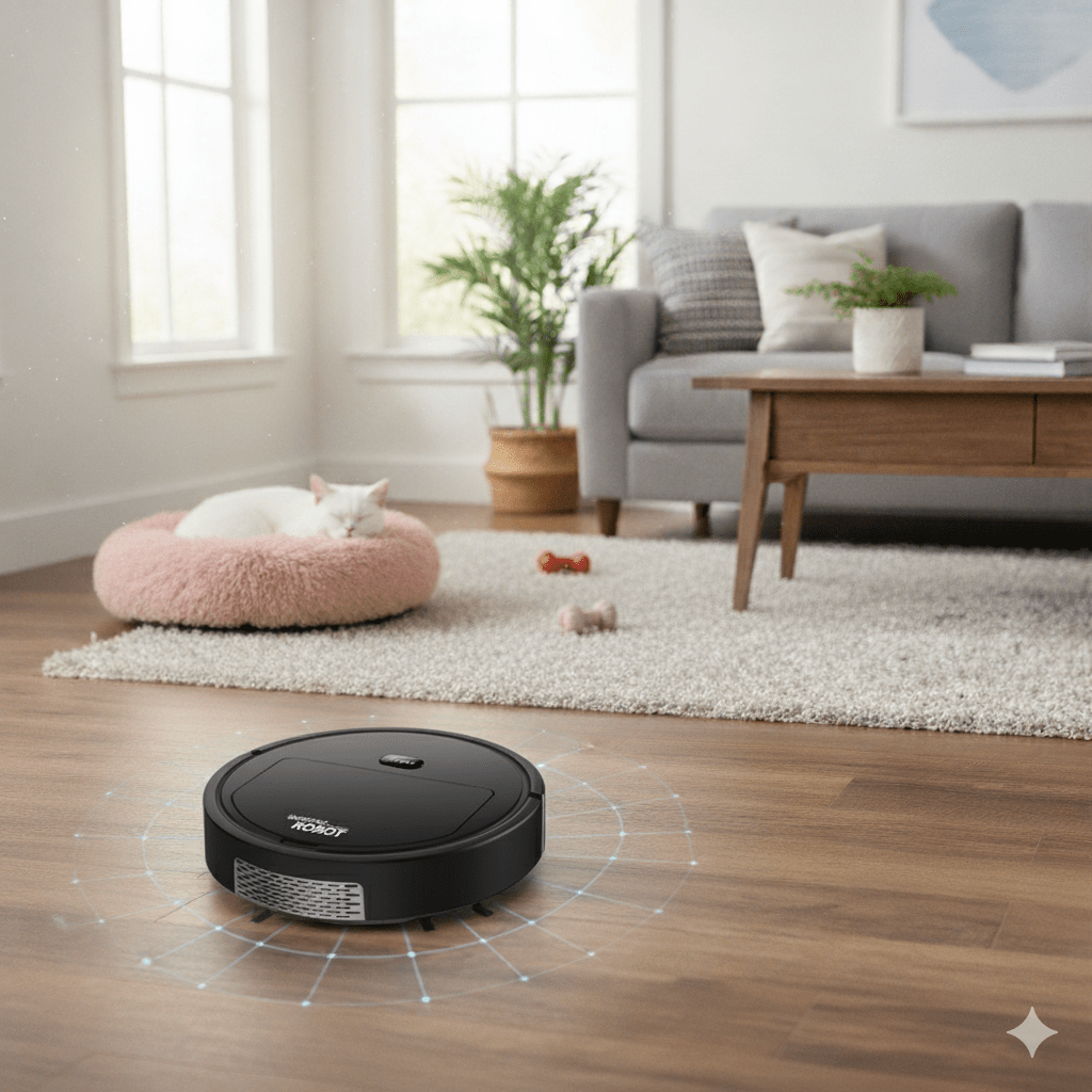 Smart Robot Vacuum Cleaner with Automatic Floor Cleaning and Quiet Operation