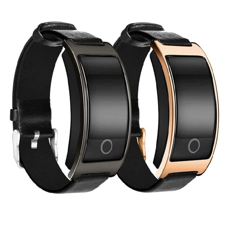 Smartwatch Fitness Tracker Watch Activity Leather Waterproof Heart Rate