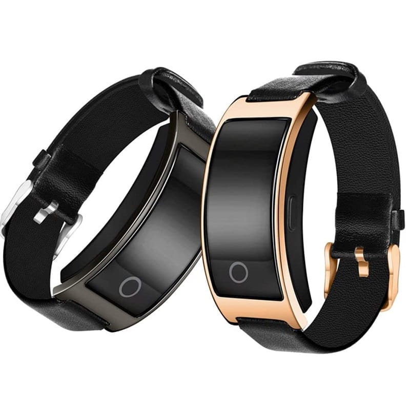 Smartwatch Fitness Tracker Watch Activity Leather Waterproof Heart Rate