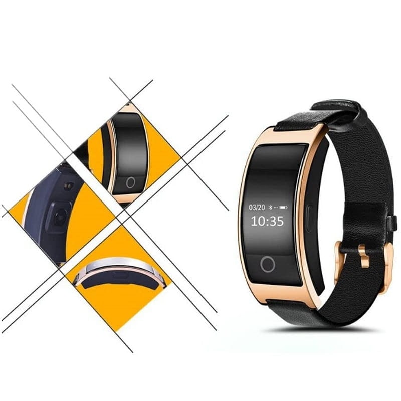 Smartwatch Fitness Tracker Watch Activity Leather Waterproof Heart Rate