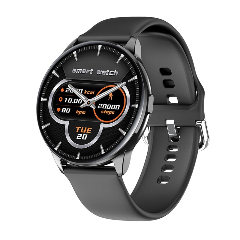 Smartwatch with Fitness Tracker and Heart Rate Monitor Rugged Durable Design with Round Touchscreen
