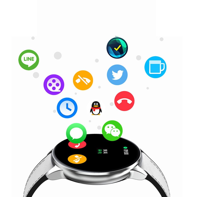 Smartwatch with Fitness Tracker and Heart Rate Monitor Rugged Durable Design with Round Touchscreen
