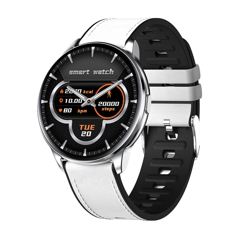 Smartwatch with Fitness Tracker and Heart Rate Monitor Rugged Durable Design with Round Touchscreen