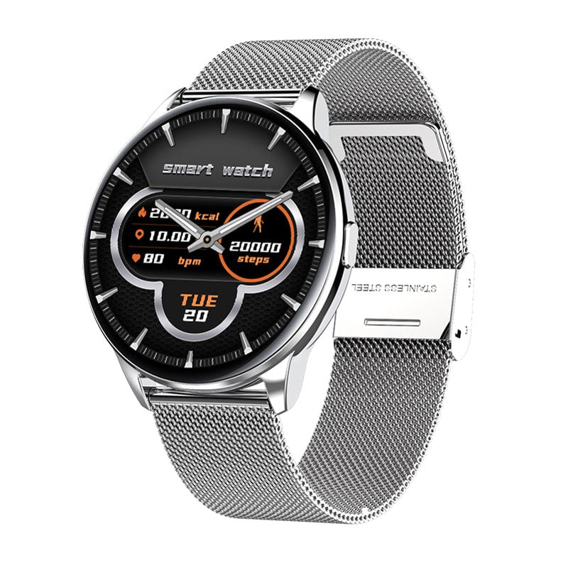 Smartwatch with Fitness Tracker and Heart Rate Monitor Rugged Durable Design with Round Touchscreen