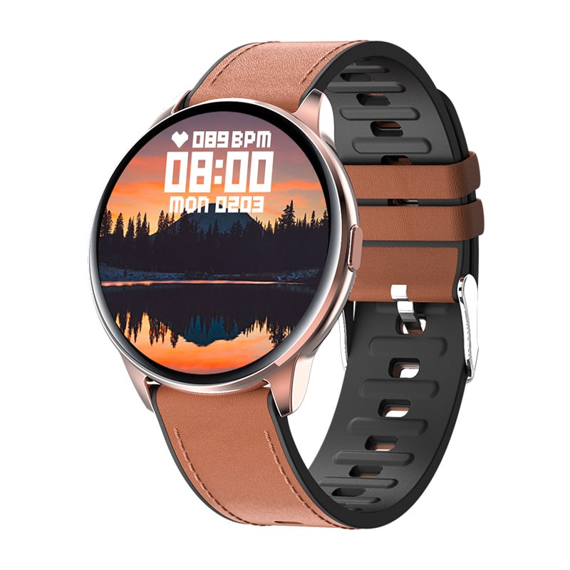 Smartwatch with Fitness Tracker and Heart Rate Monitor Rugged Durable Design with Round Touchscreen