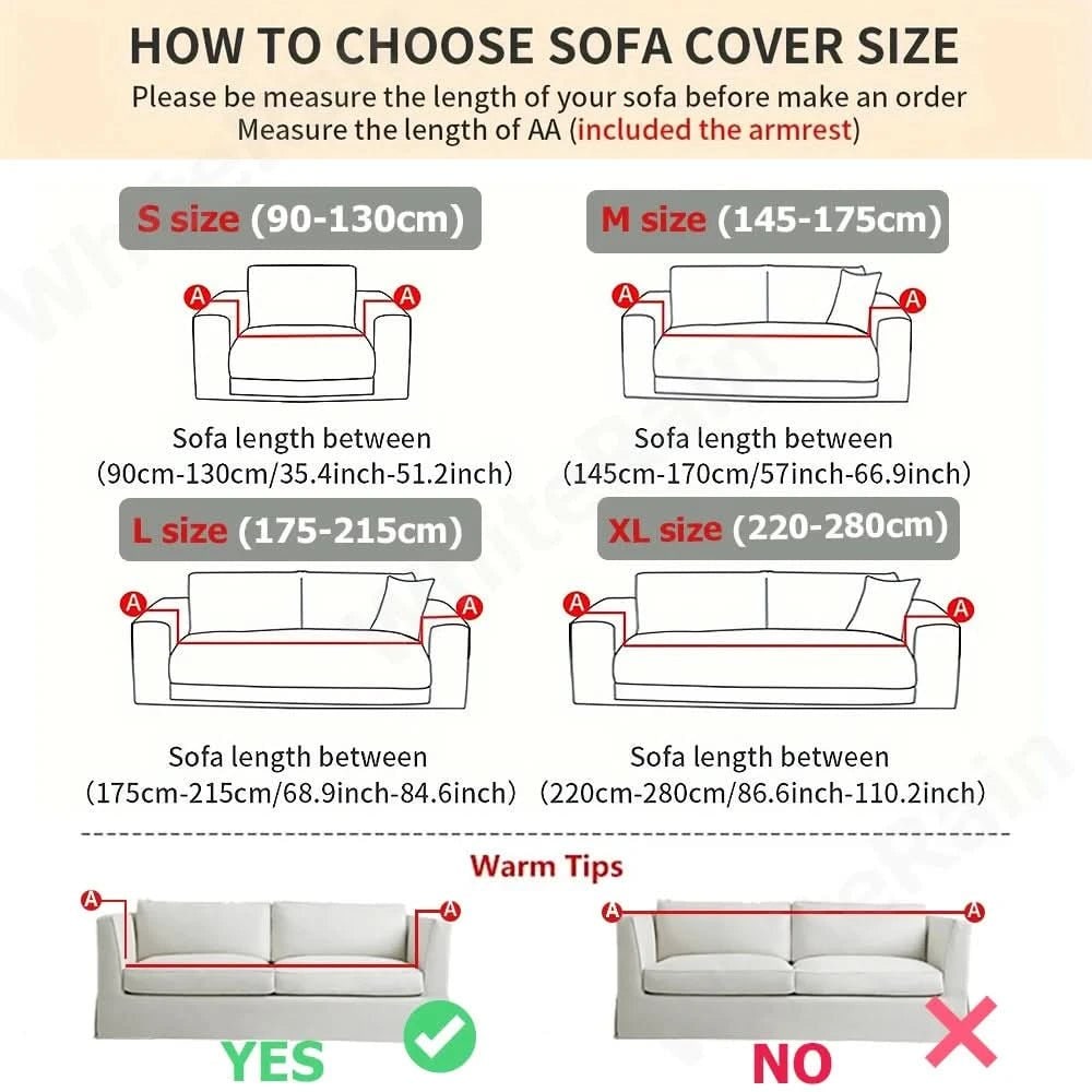 Sofa Cover Slipcover for Couch with Ribbed Jacquard and Non-Slip Backing Cat Protector