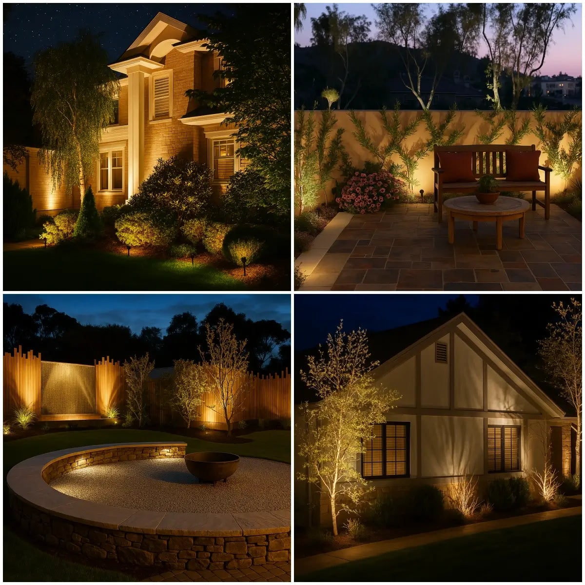 Solar Garden Lights Landscape Powered Spotlight Adjustable Rechargeable Outdoor