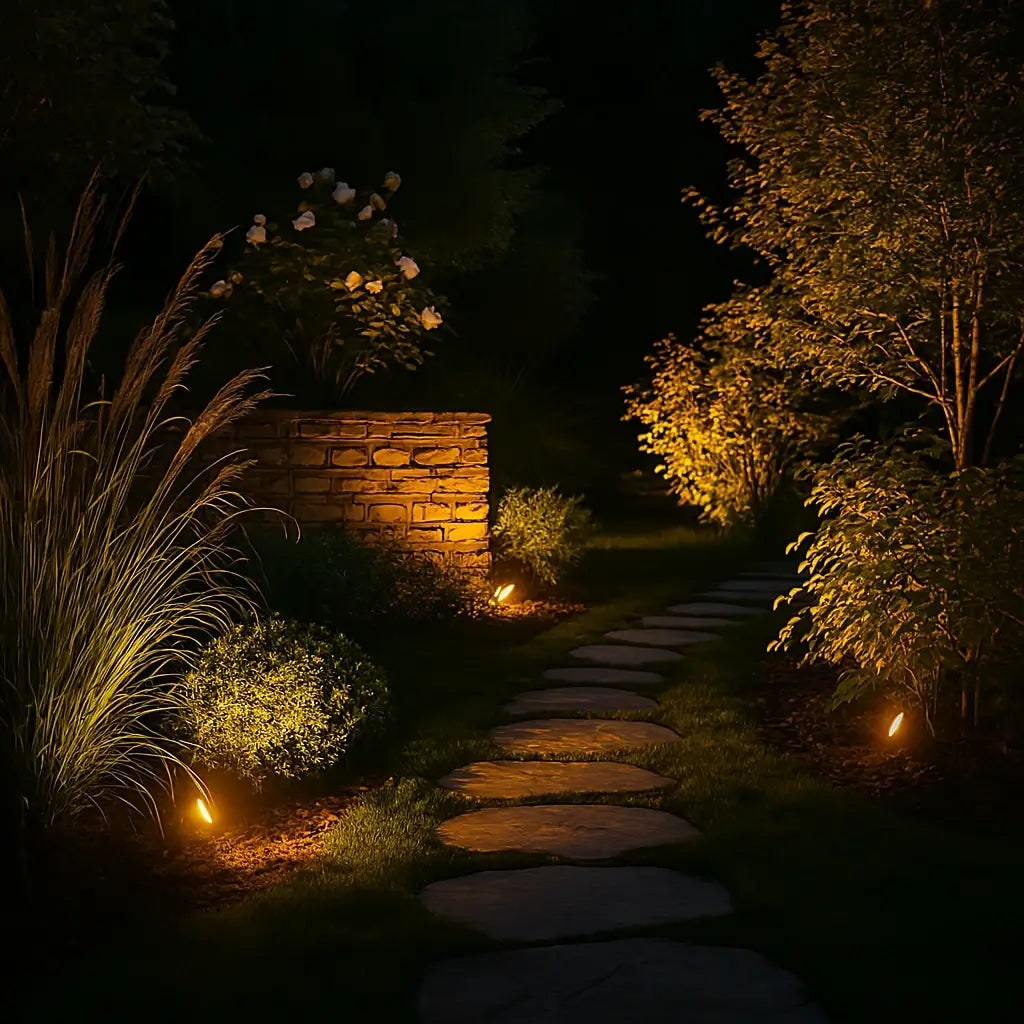 Solar Garden Lights Landscape Powered Spotlight Adjustable Rechargeable Outdoor