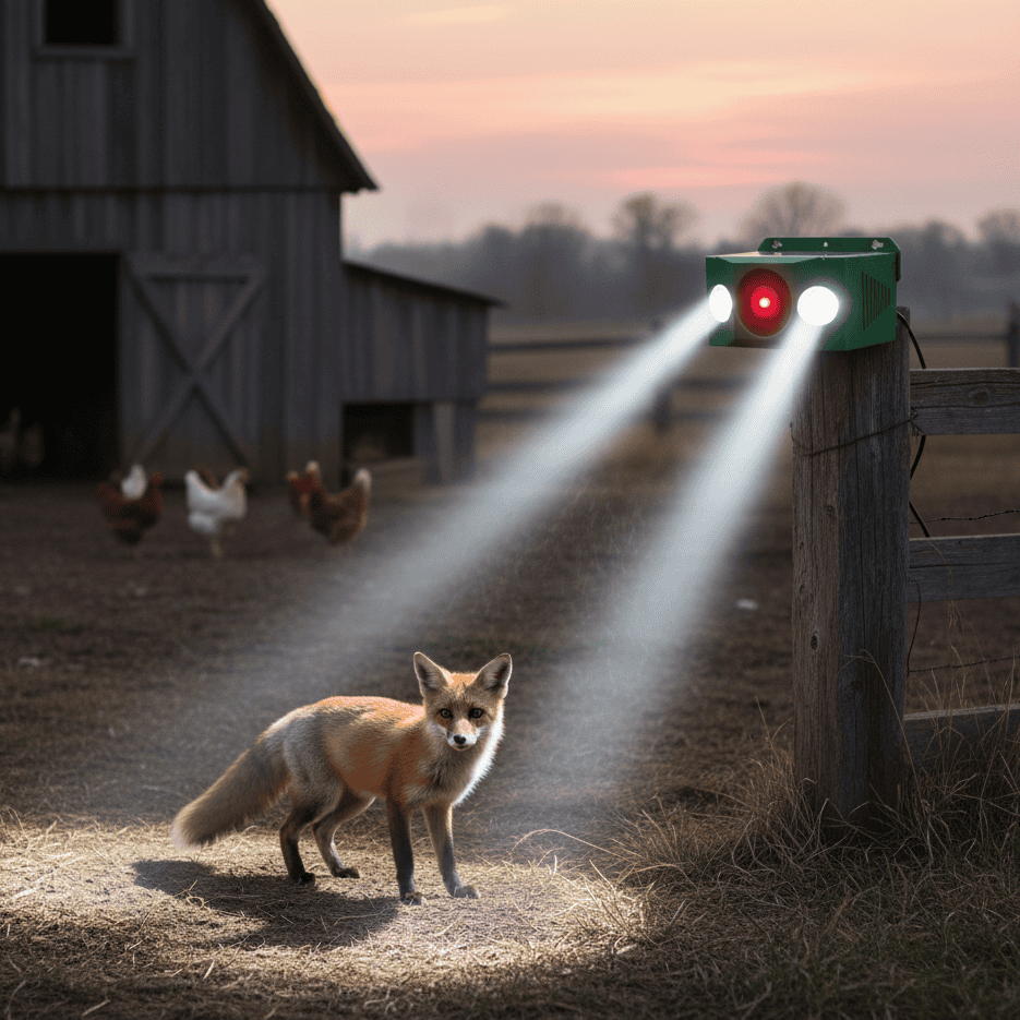 Solar Mouse and Rodent Repellent with LED Lights and Alarm for Outdoor Gardens