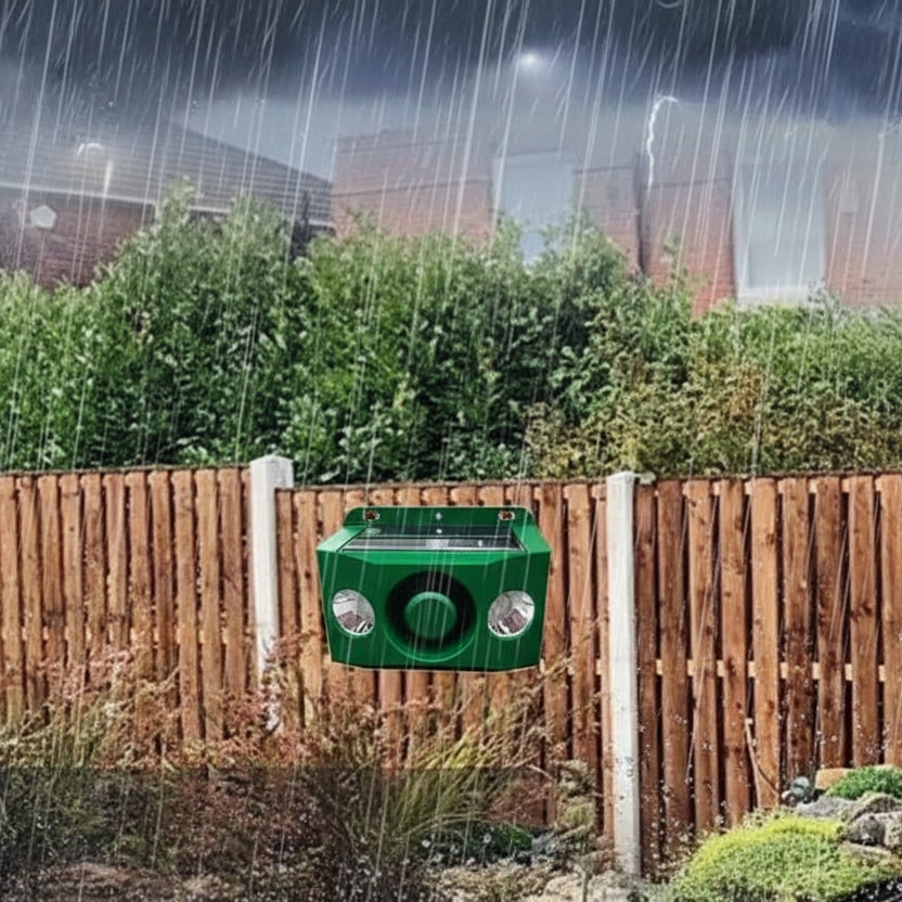 Solar Mouse and Rodent Repellent with LED Lights and Alarm for Outdoor Gardens