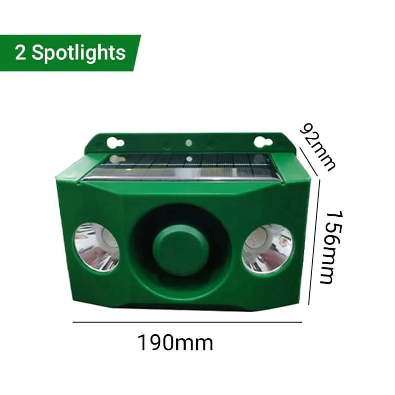 Solar Mouse and Rodent Repellent with LED Lights and Alarm for Outdoor Gardens