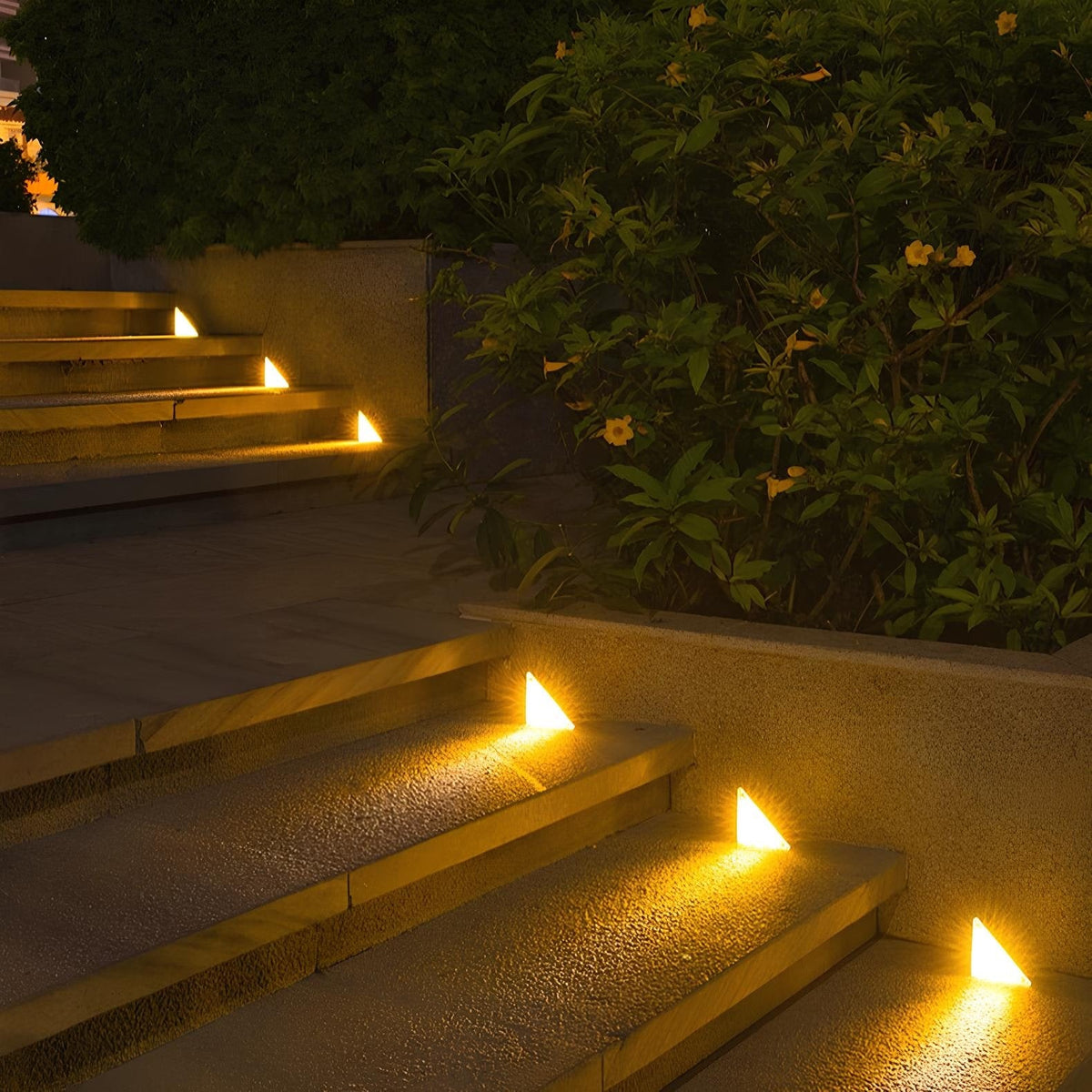 Solar Outdoor Lighting Deck Lights Step Waterproof LED Triangular Stair