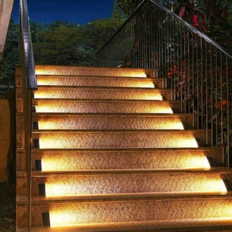 Solar Outdoor Lighting Deck Lights Step Waterproof LED Triangular Stair