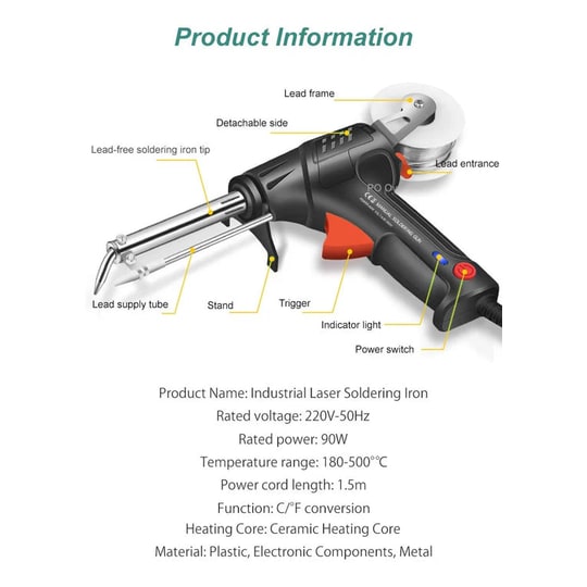 Soldering Wire and Pen for Electronics with Temperature Controlled Circuit Board Iron