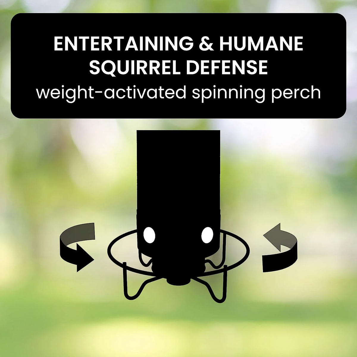 Squirrel Proof Bird Feeder with Weight Activated Spinning Perch and Anti Guard