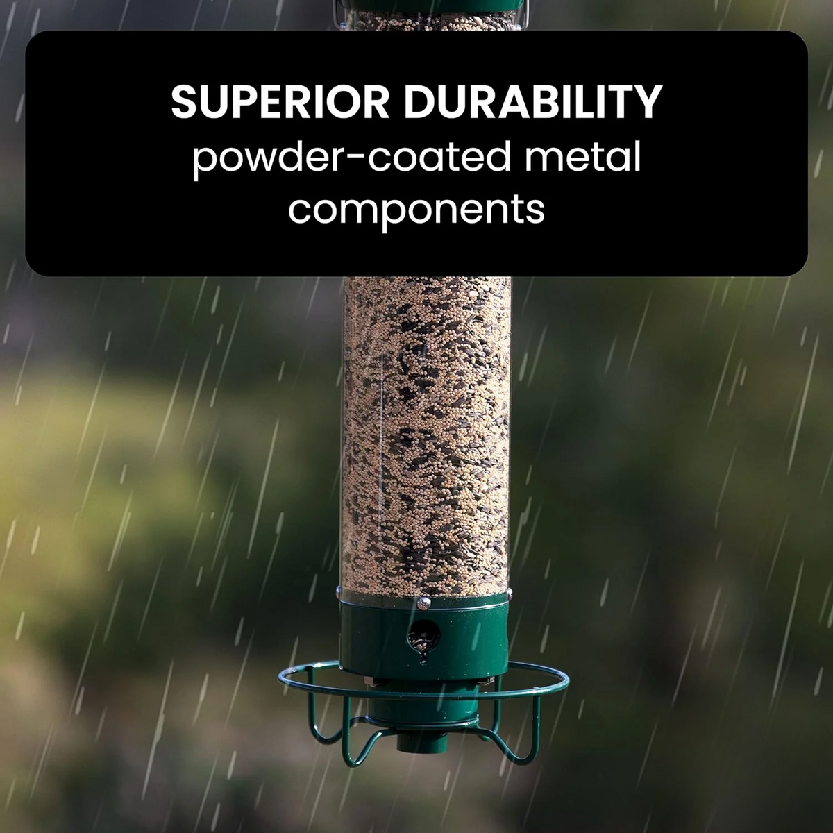 Squirrel Proof Bird Feeder with Weight Activated Spinning Perch and Anti Guard