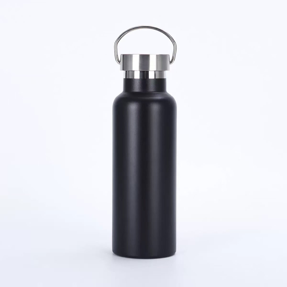 Stainless Steel Vacuum Insulated Water Bottle with Double Wall and Metal Loop Handle