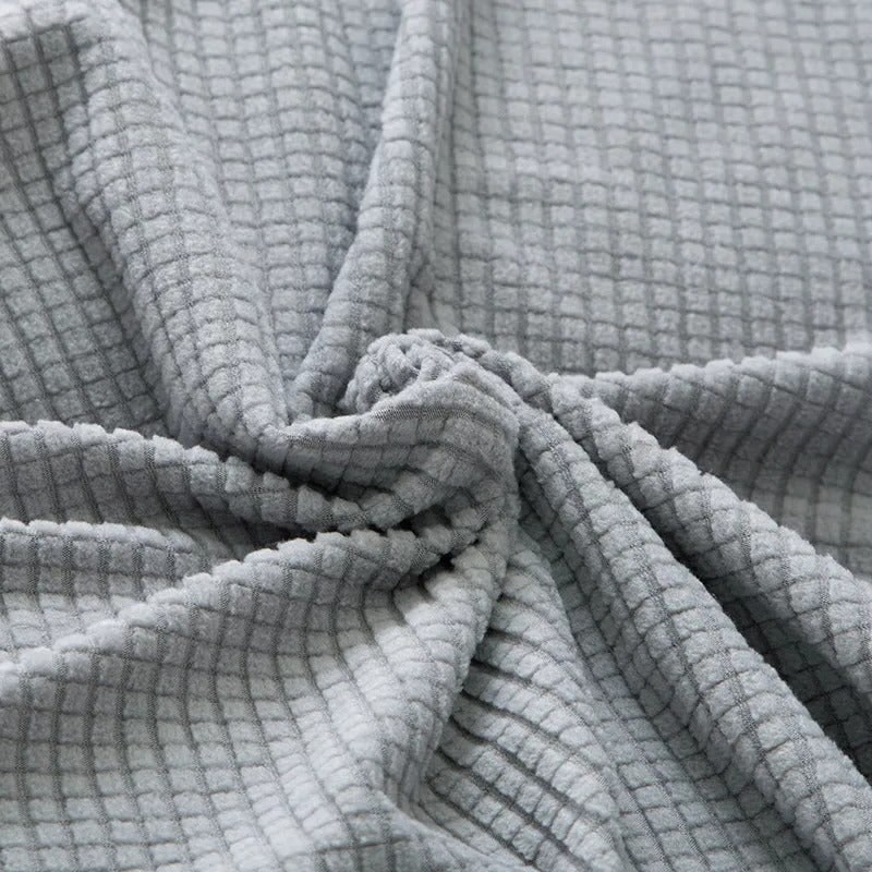 Stretch Sofa Cover and Cotton Slipcovers with Elastic Waffle Knit Texture for Three Seater Couch